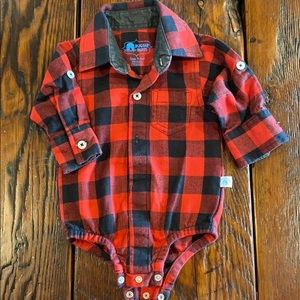 Like new baby boy Rugged Butts LS dress onesie